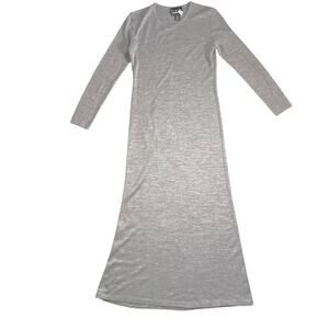 Finity Gray Maxi Sweater Dress Long Sleeve | Sleek Minimal Modern